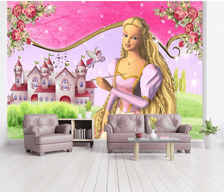 Customized Princess House Wallcovering For Girls