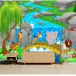 Customized Animals Group Wallcovering For Kids