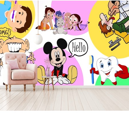 Customized Cartoon Wallcovering For Kids