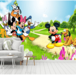 Beautiful Micky Mouse Wallcovering For Kids