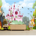 Beautiful House scenery Wallcovering For Kids