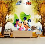 Customized Micky Mouse Gaming Wallcovering For Kids