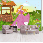 Beautiful Princess In Garden Wallcovering For Girls