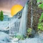 Top Stunning Latest Waterfall design 3D Customized Wallpaper