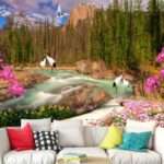 Top Stunning Latest Waterfall design 3D Customized Wallpaper - 21