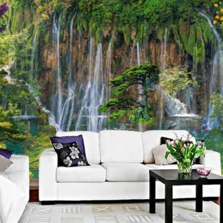 Top Stunning Latest Waterfall design 3D Customized Wallpaper - 30