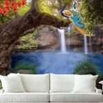 Top Stunning Latest Waterfall design 3D Customized Wallpaper - 36