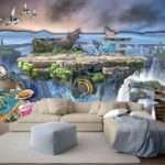 Top Stunning Latest Waterfall design 3D Customized Wallpaper - 39