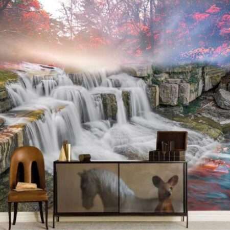 Top Stunning Latest Waterfall design 3D Customized Wallpaper - 43