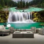Top Stunning Latest Waterfall design 3D Customized Wallpaper - 47