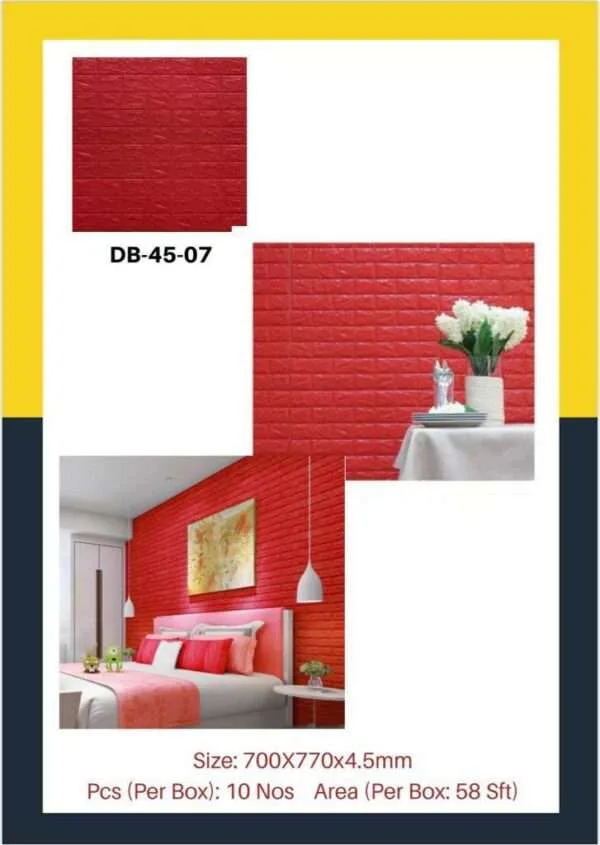 set of 10 foam sheet design- Red brick