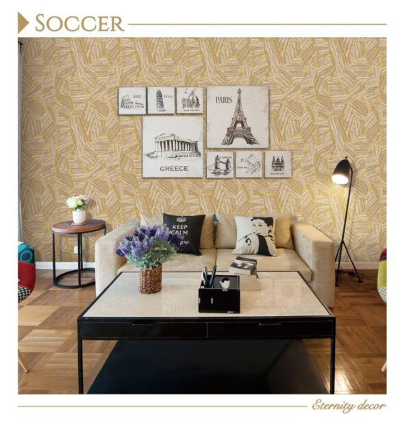 Refresh Your Space with Premium Imported Wallpaper - Non-Woven Quality Soccer- 03 Pattern