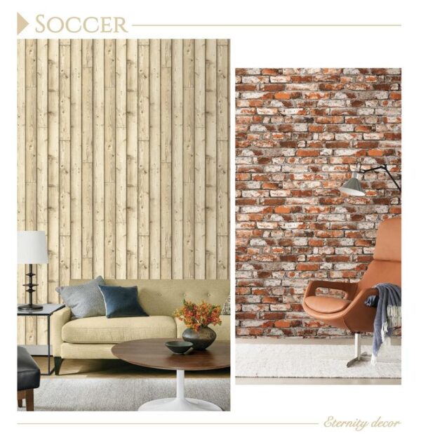 Refresh Your Space with Premium Imported Wallpaper - Non-Woven Quality Soccer- 87 Pattern