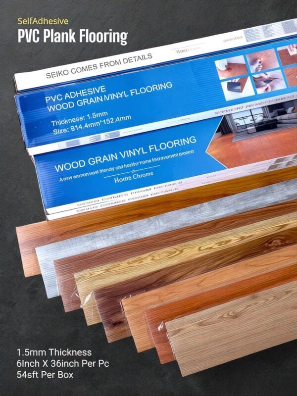 Flawless Self-Adhesive PVC Wood Grain Vinyl Flooring – KC06 - Image 2