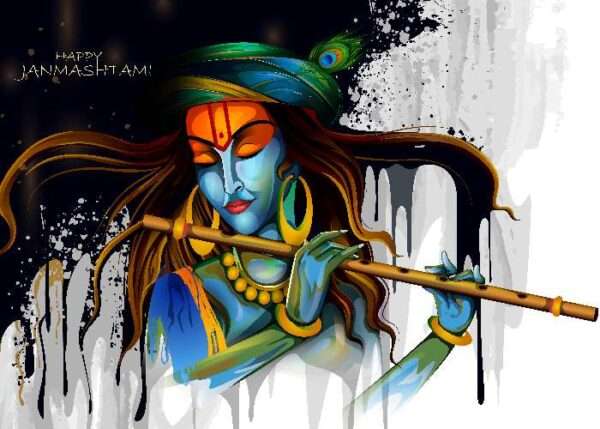 Premium Quality Lord Krishna God Wallpaper | Custom Wall Covering Design - 02