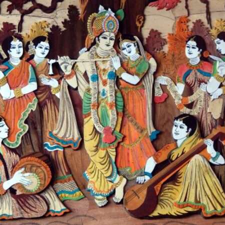 Premium Quality Lord Krishna God Wallpaper | Custom Wall Covering Design - 36