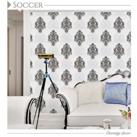 Refresh Your Space with Premium Imported Wallpaper - Non-Woven Quality Soccer-19 Pattern
