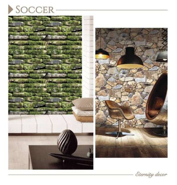 Refresh Your Space with Premium Imported Wallpaper - Non-Woven Quality Soccer- 93 Pattern