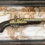 Antique gun glass frame - 004