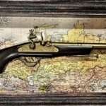 Antique gun glass frame - 005
