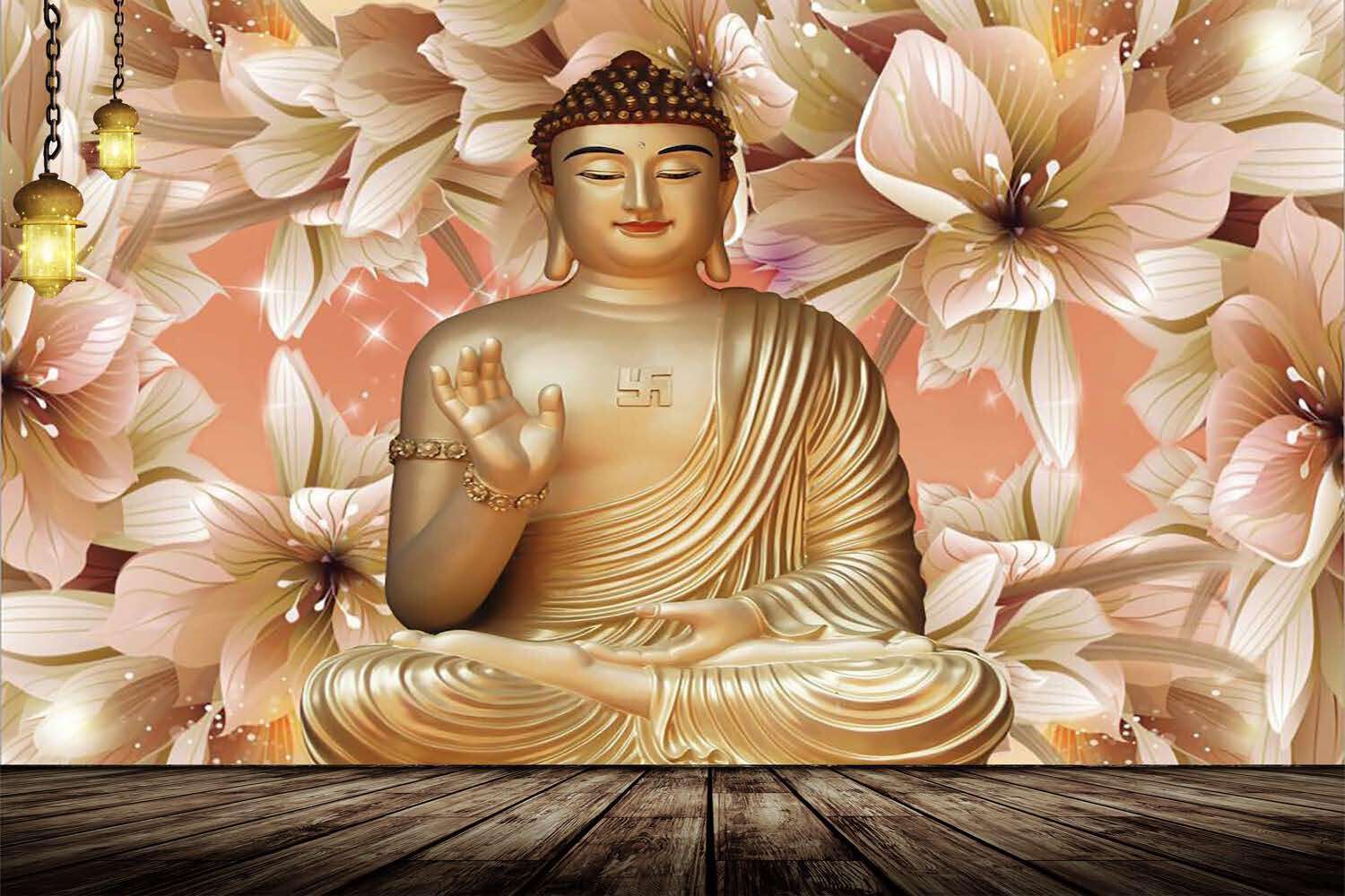 Print on Demand 3D Customized Buddha Wallpaper –17