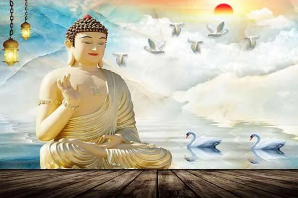Print on Demand 3D Customized Buddha Wallpaper – 05