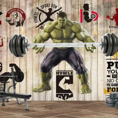 print on demand 3D customized gym wallpaper - 01