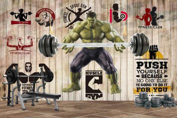 print on demand 3D customized gym wallpaper - 01