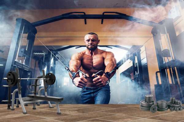 print on demand 3D customized gym wallpaper -09