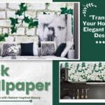 ITMADSITES White Brick with Leaves Wall Papers - Trusted Premium Vinyl Brick Wallpaper for Stunning Home Decor (45 x 500 cm)