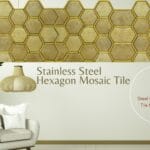 exclusive home decor self - adhesive mosaic tile- Gold Honeycomb