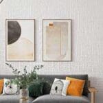 linen texture PE foam wall stickers in roll color White 40 pieces box