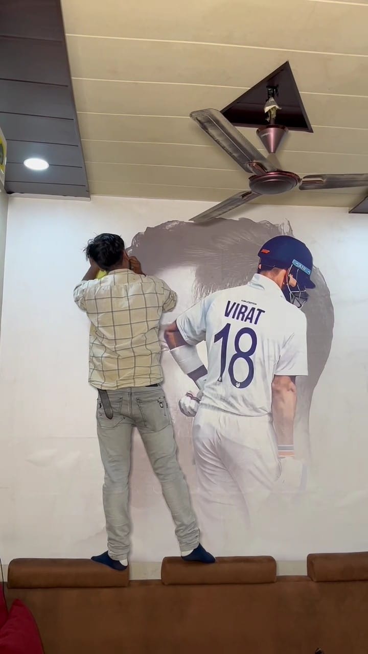 Champion’s Wall – 3D Customized Virat Kohli Wall Covering | Premium Non-Woven Print - Image 5