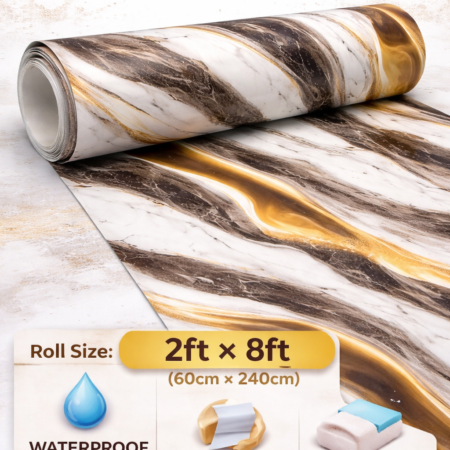 premium black marble self adhesive wallpaper 2ft*8ft