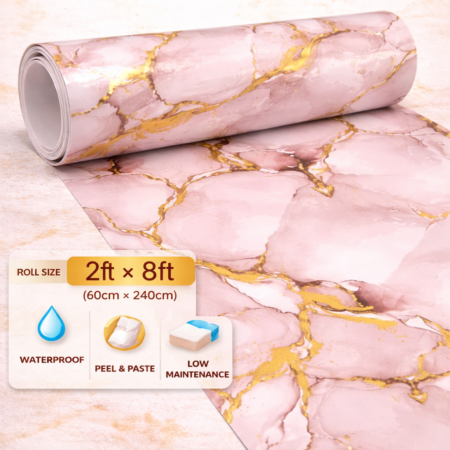 luxury Marble Finish wall covering(2ft*8ft)