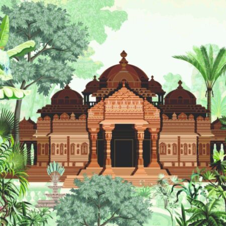 royal palace jungle wallpaper design