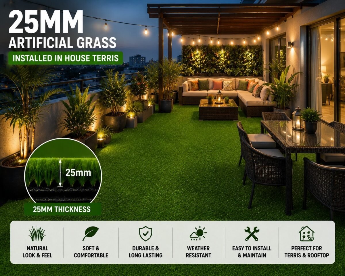 25MM Artificial Grass – Double Backing | MADE IN VIETNAM